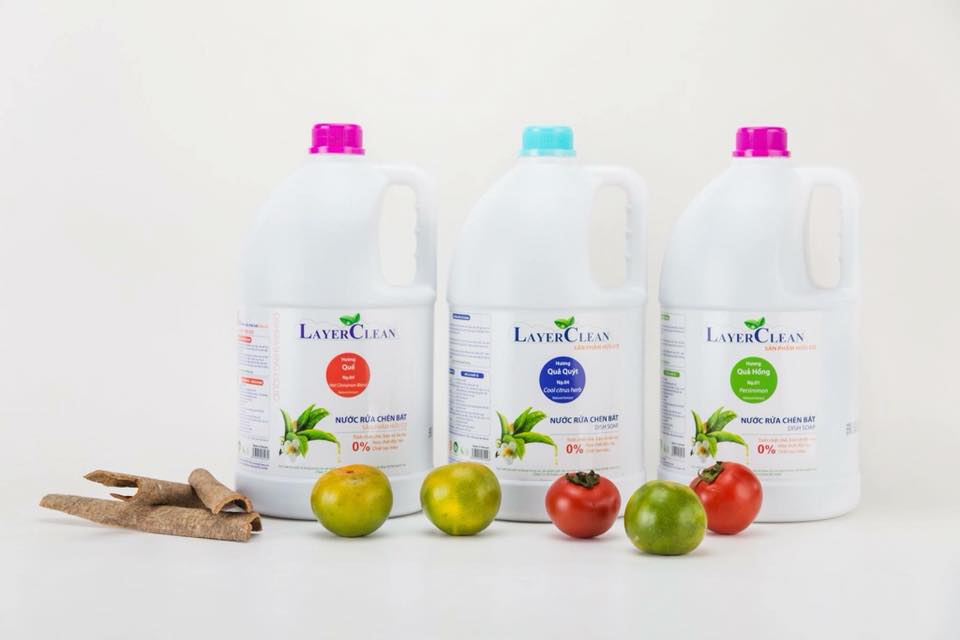 Nước rửa bát hữu cơ Layer Clearn hương hồng 5l