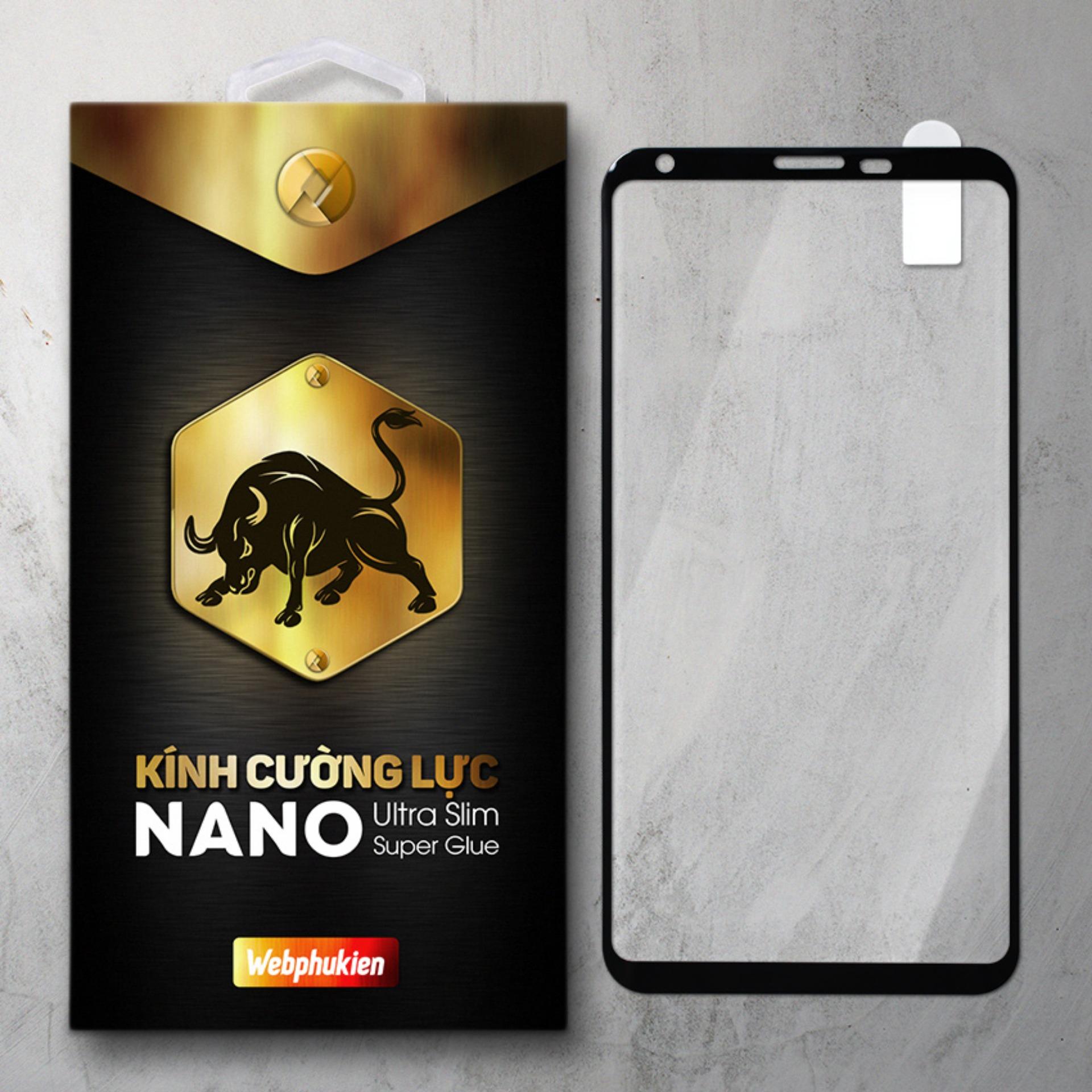 Kính cường lực cho LG V30 Full LCD hiệu Webphukien (Đen)