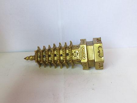 Tháp văn xương đồng 7 tầng cao 13 cm