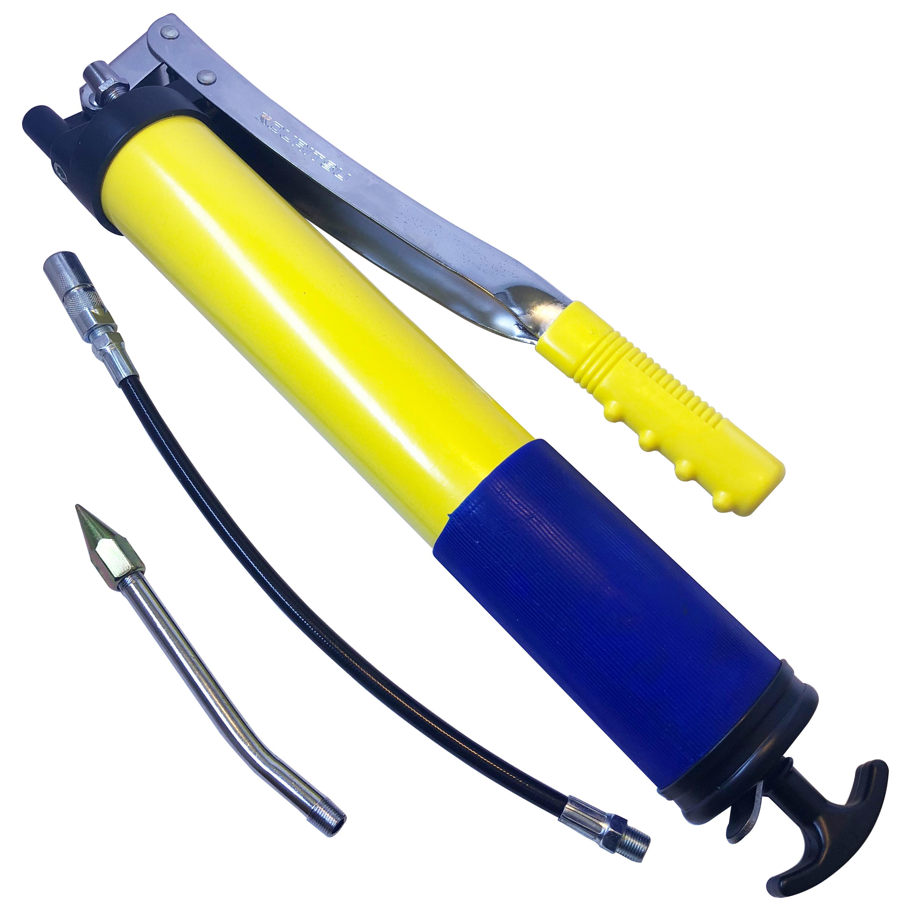 Bơm mỡ tay Nhật Bản Kouritsu cao cấp 600cc kèm vòi cong