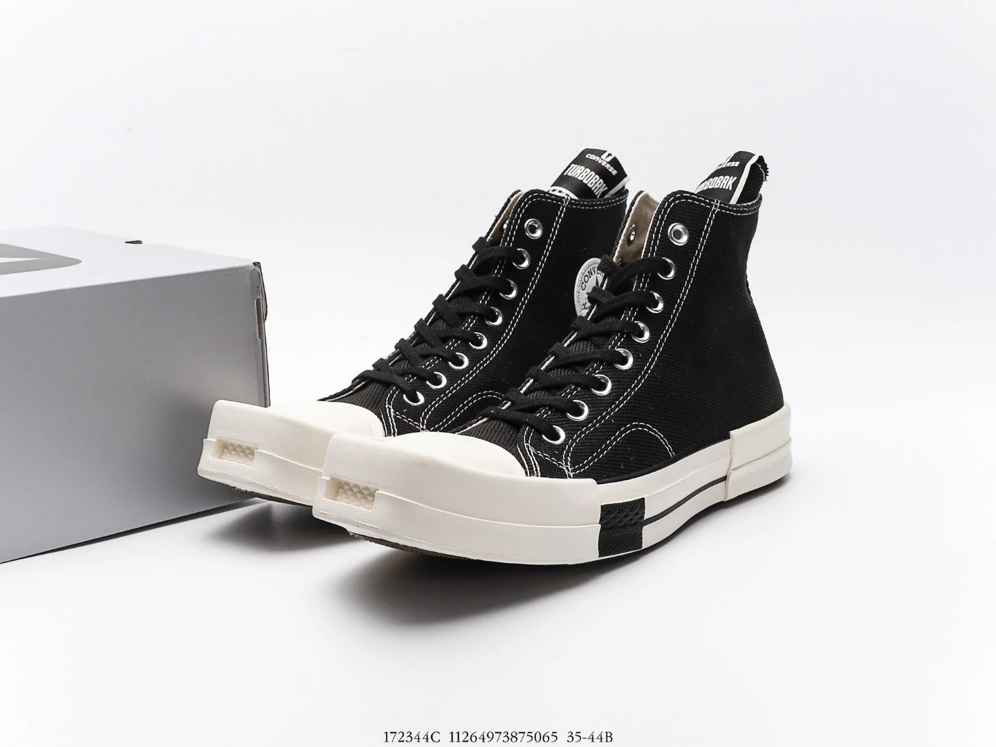 Ban Đầu Rick Owens Drkshdw x Converse Turbodrk Hi FM Giày Thể Thao Vải Cao