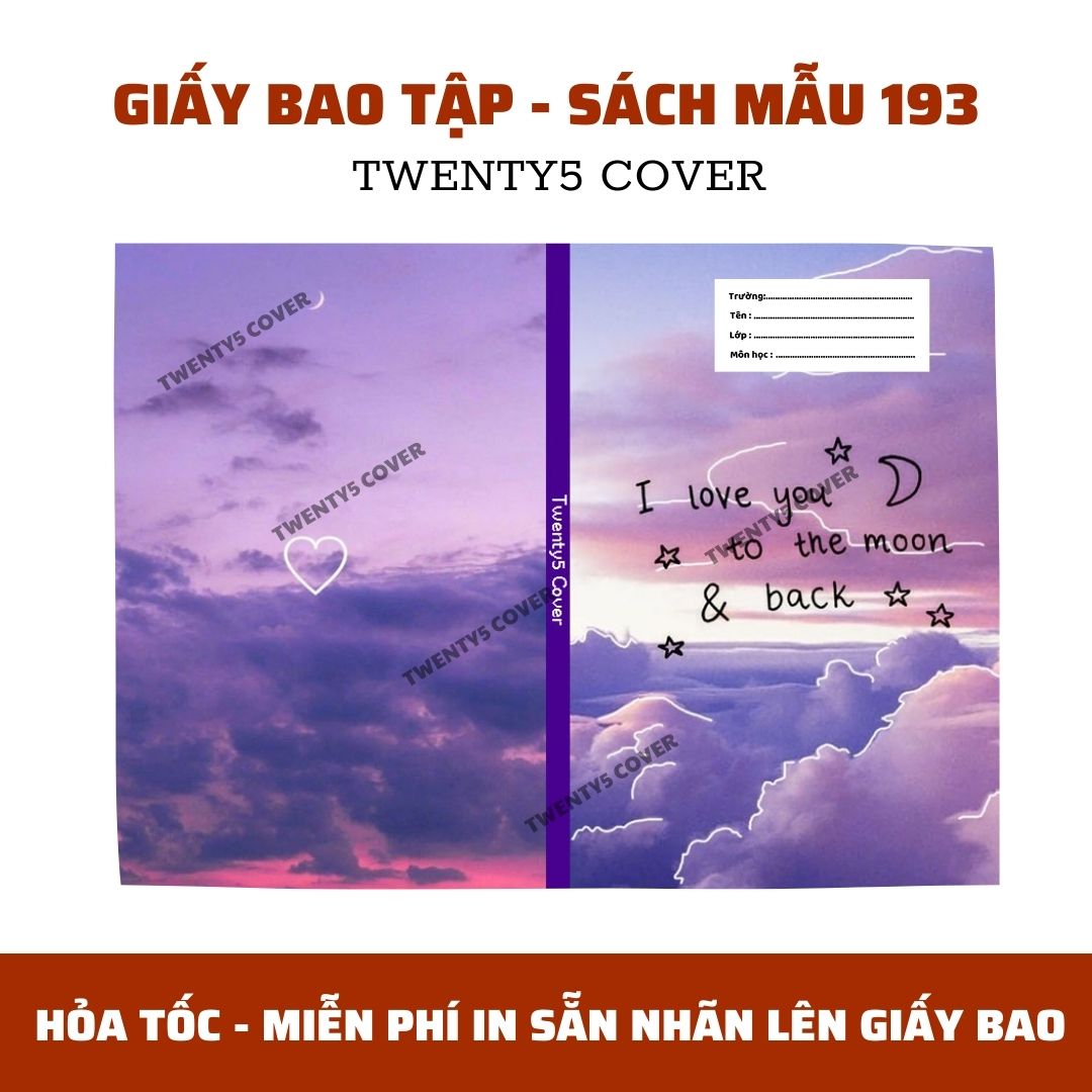 GIẤY BAO TẬP - SGK MẪU 190 - 199 [ MIỄN PHÍ IN NHÃN BASIC TRÊN GIẤY BAO - CHẤT GIẤY DÀY BÓNG ]