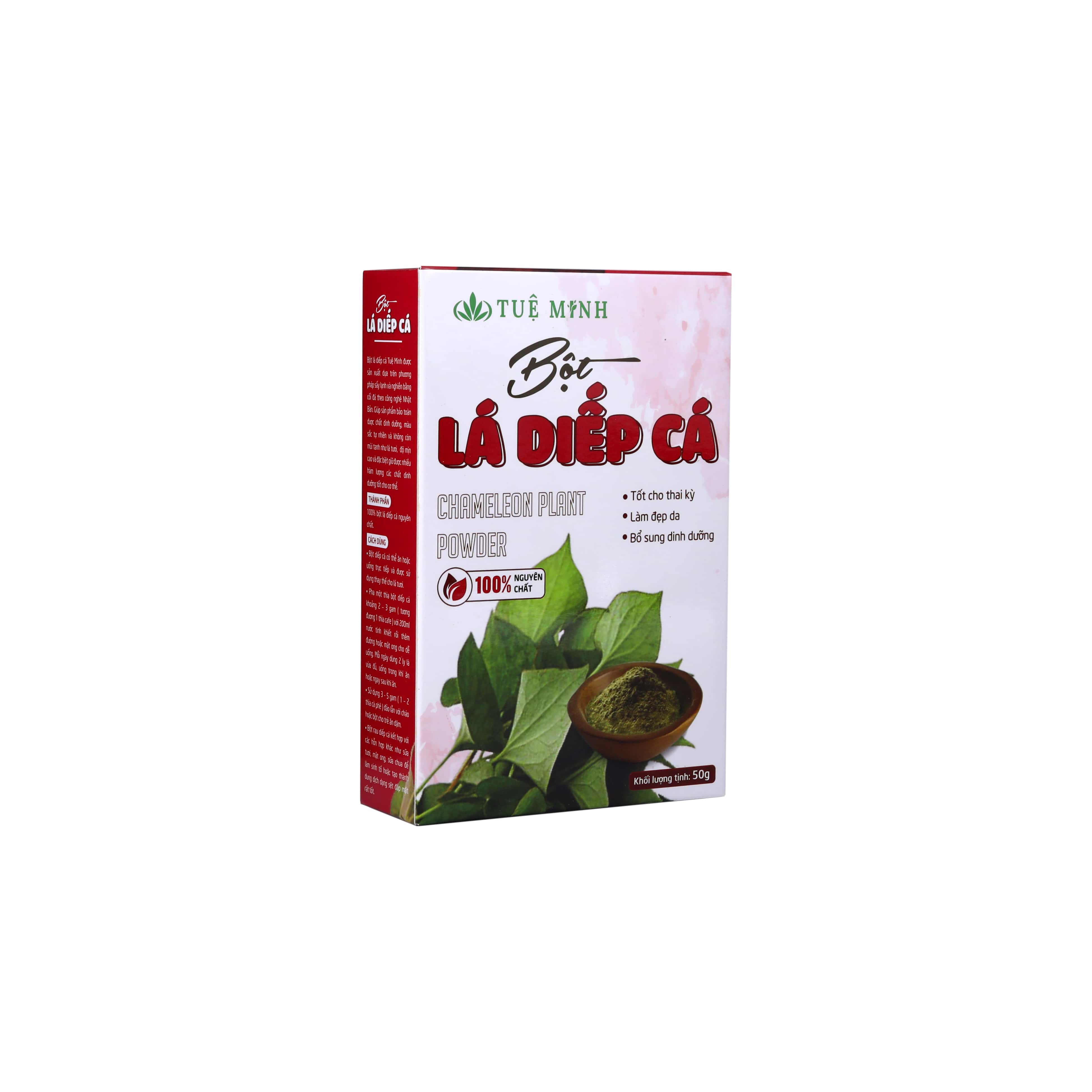 Bột diếp cá sấy lạnh nguyên chất Tuệ Minh (hộp 50 gram)