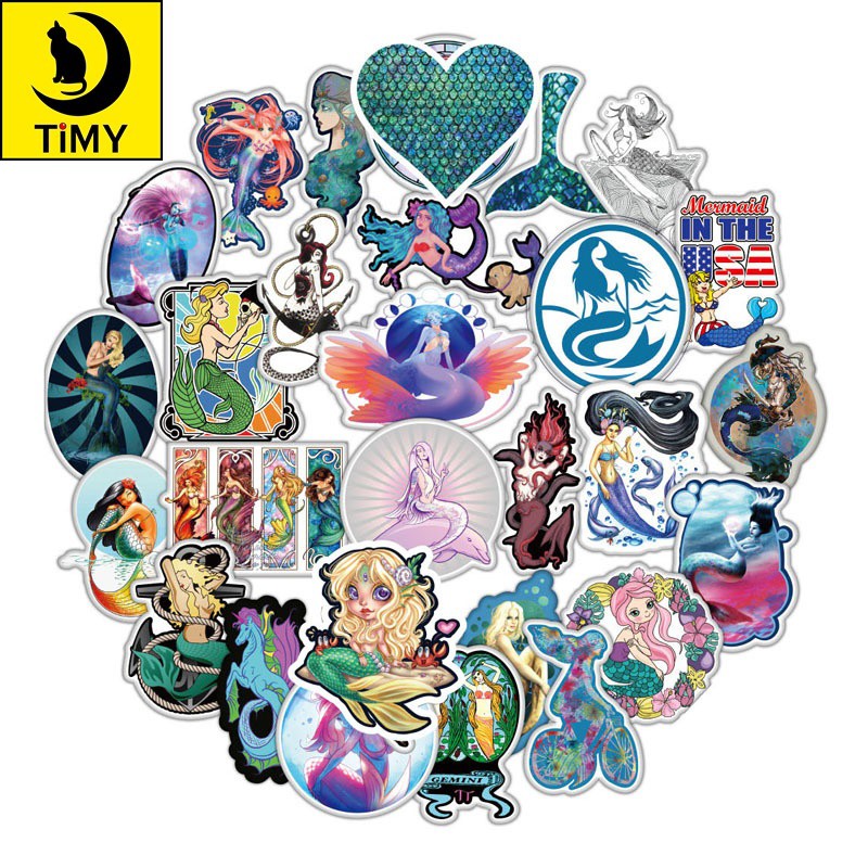 Set 30-60 Sticker Mermaid Nàng tiên cá