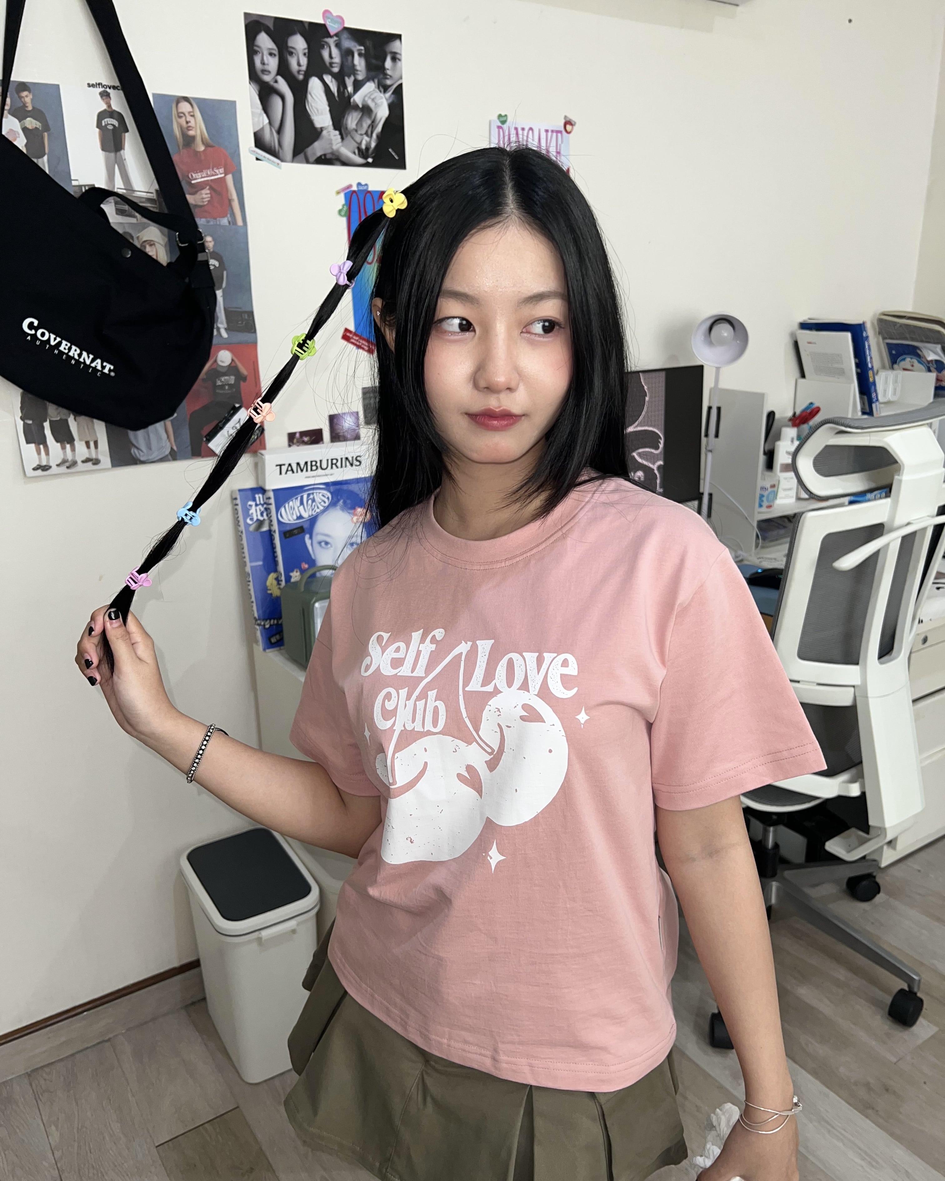 Áo thun form nữ SLC - regular tee "Cherry Heart"