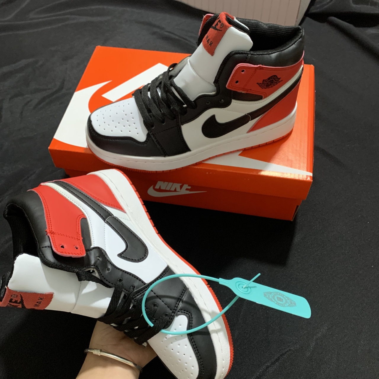 Giày Sneaker Thể Thao NJD1 Đỏ Đen - Nam Nữ