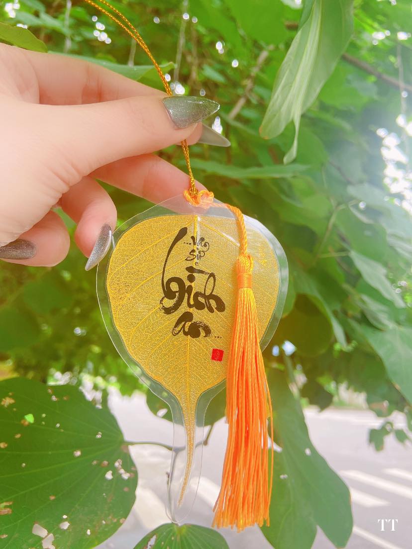 Lá Bồ đề cầu bình an may mắn