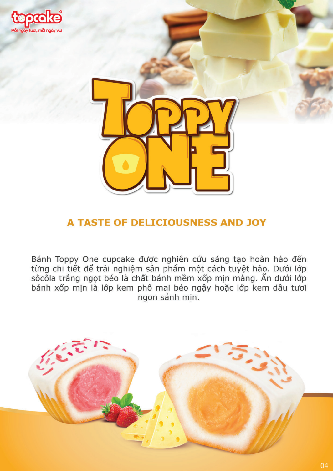 Bánh cupcake TOPPY ONE - Nhân kem phô mai