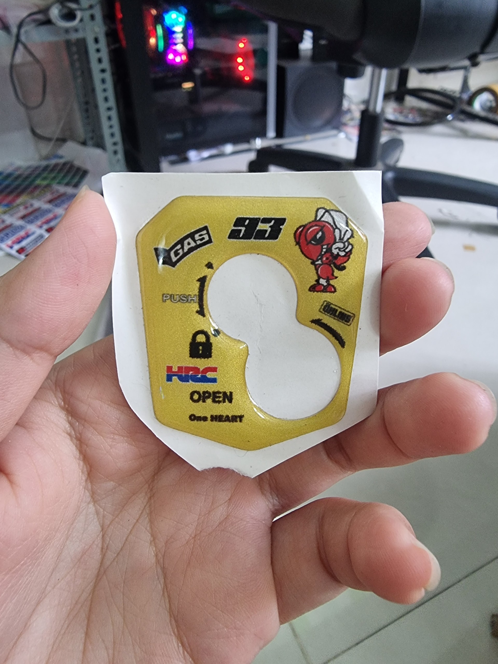 Tem dán ổ khóa Sonic phản quang nổi
