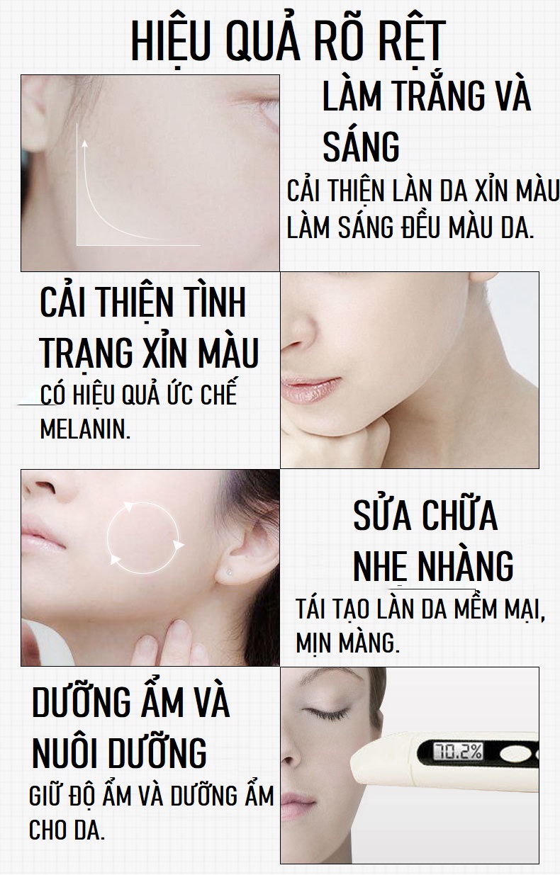Serum Nâng Cơ Mặt Giảm Nhăn HIệu Quả, Sản Sinh Collagen Tăng Cường Đàn Hồi Da Chống Lão Hóa Và Sạm Da Do Thức Khuya Và Tuổi Tác
