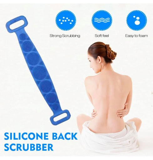[HCM]Dây tắm silicon cọ lưng chà chân 2 mặt đa năng