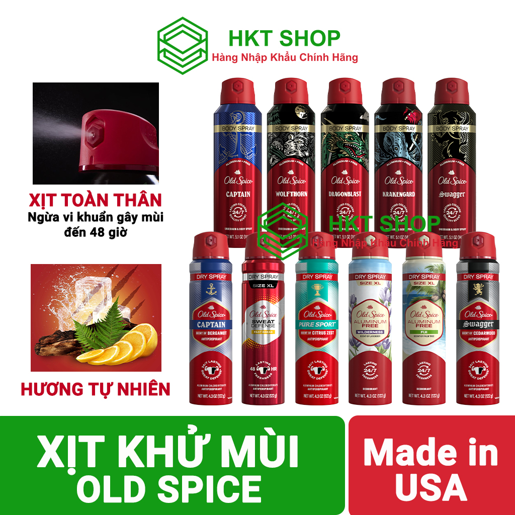 [USA] Xịt khử mùi Old Spice  - HKT Shop