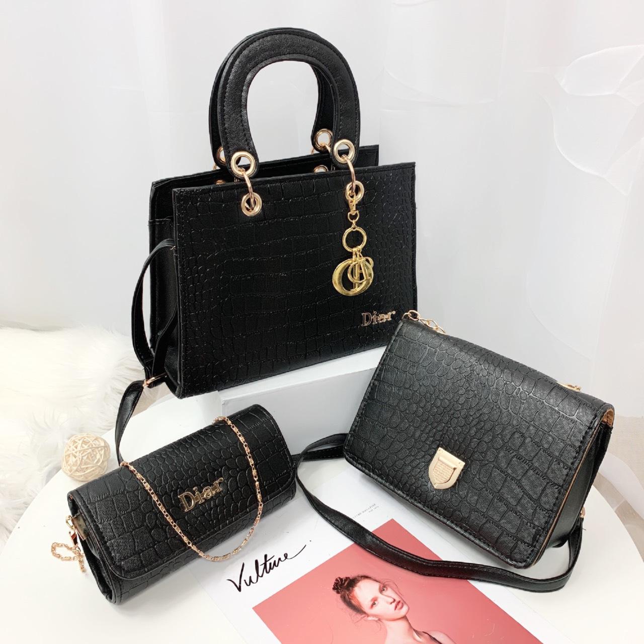 BỘ 3 TÚI XÁCH HỘP VÂN RẮN