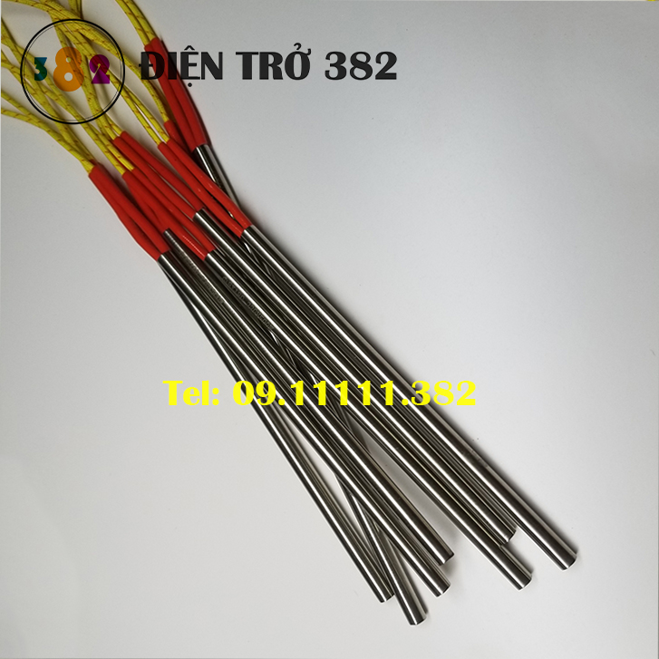 Thanh gia nhiệt phi 6, điện trở nhiệt đốt nóng 1 đầu, ti nhiệt đường kính phi 6