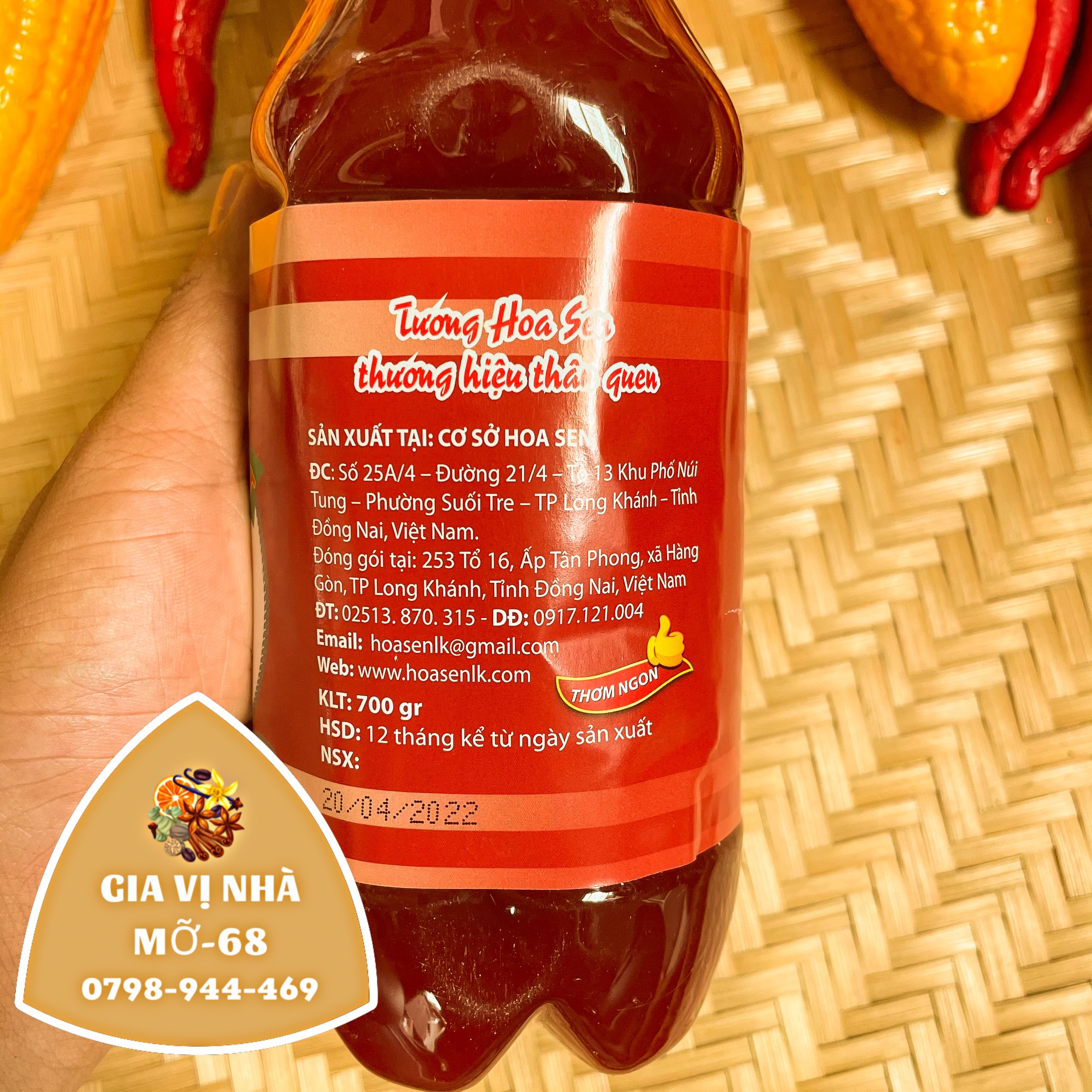 TƯƠNG CÀ HOA SEN - TRỌNG LƯỢNG 700g