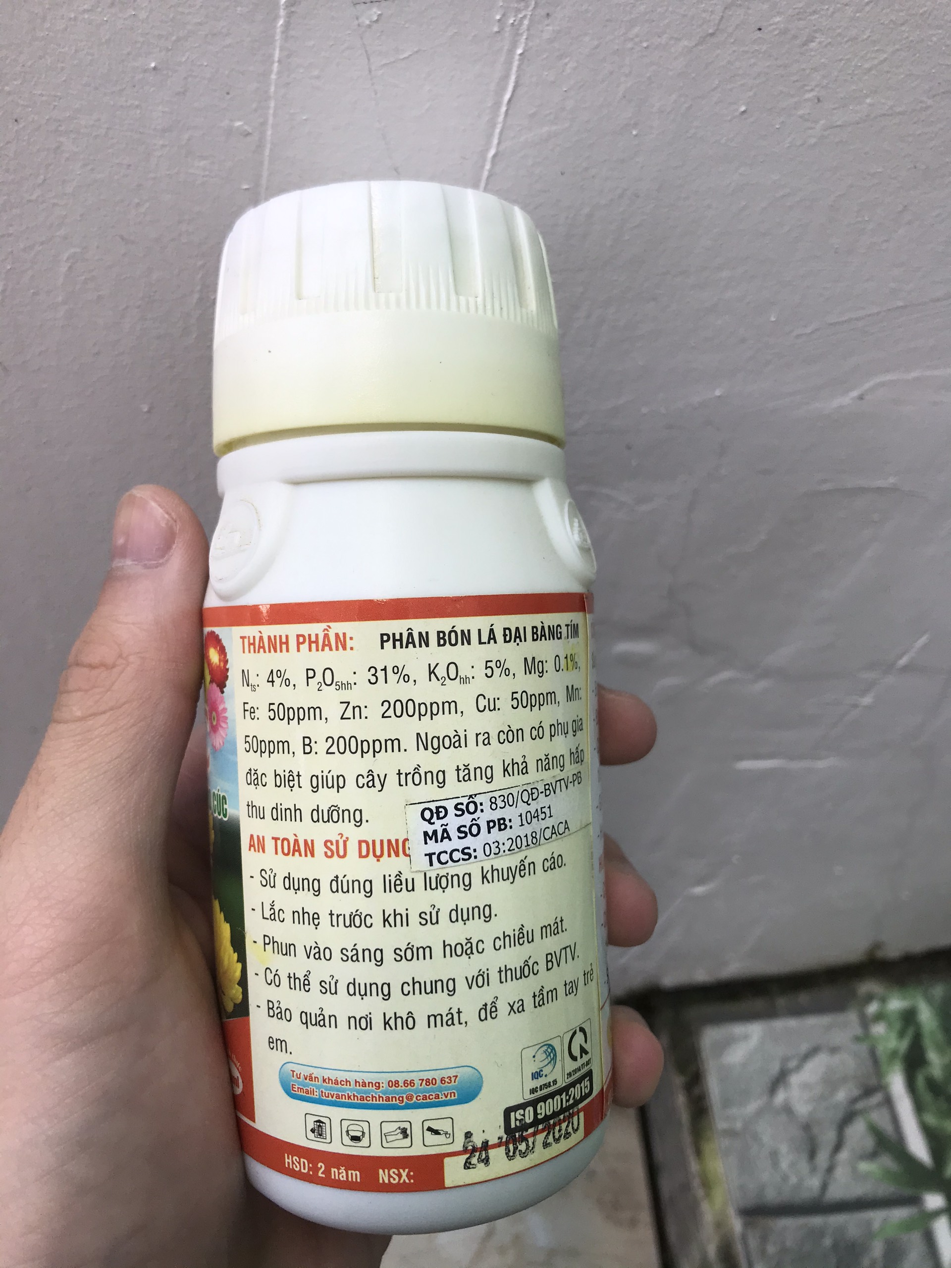 PHÂN BÓN LÁ ĐẠI BÀNG TÍM CHO HOA CÚC 250ML