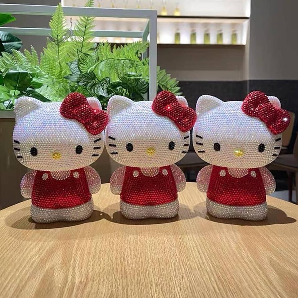 gấu đính đá hello kitty, thỏ, pokemon
