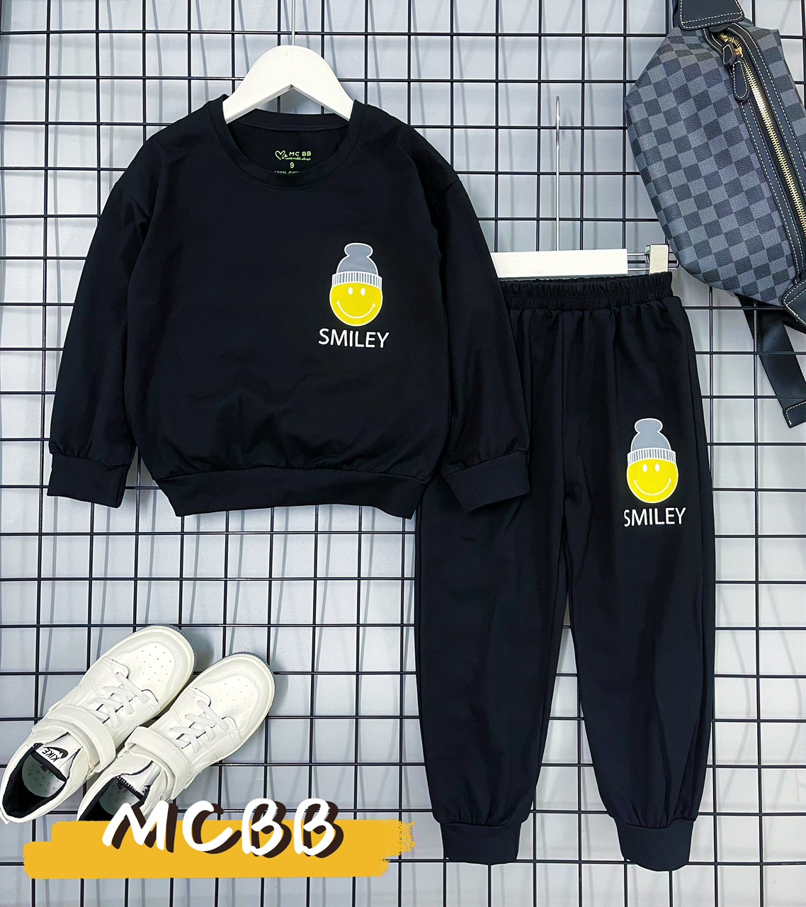 Mcbb 49-60 kg 100% vải cotton bộ áo thun tay dài nam áo sweater nam quần jogger nam quần dài nam áo phông dài tay nam bộ quần áo nam thời trang nam đồ bộ nam ba & bé trai bộ đồ dài nam bộ thu đông nam áo phông nam tay dài set bộ quần áo nam từ 1 - 18 tuổi
