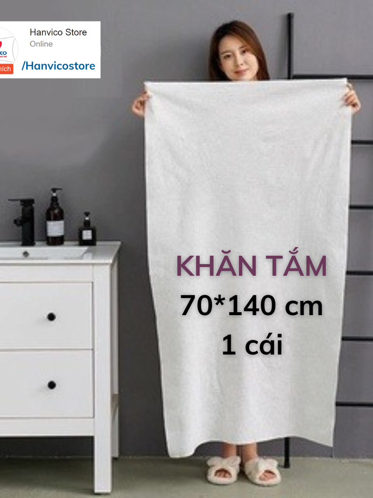 Khăn tắm khách sạn HANVICO Cotton cao cấp