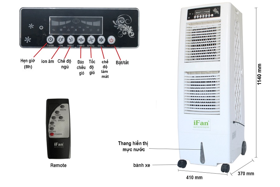 QUẠT LÀM MÁT HƠI NƯỚC  IFAN-400