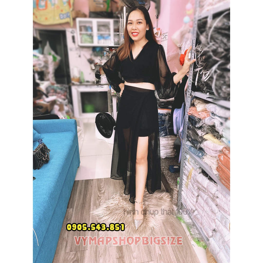 [HCM]đầm xẻ áo/váy rời bigsize 60-100kg( 2 size)