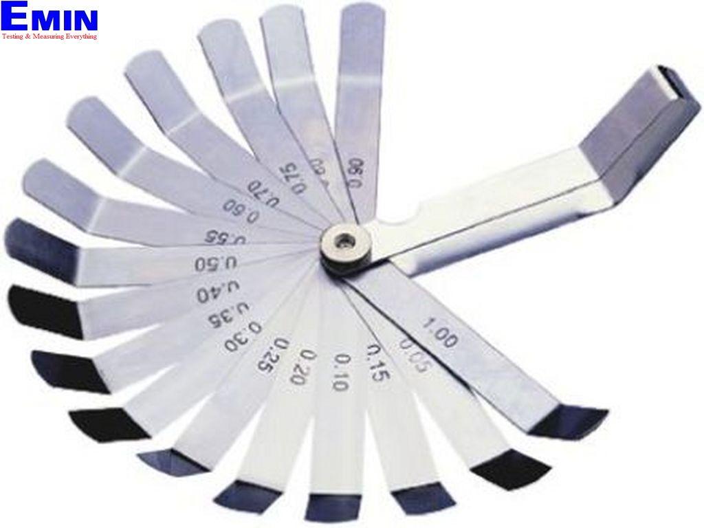 Bộ thước lá 16 chi tiết 0.05 - 1.00mm size: 0.05 0.10 0.15 0.20 0.25 0.30 0.35 0.40 0.50 0.55 0.60 0.70 0.75 0.80 0.90 1.00mm) 09402 sata