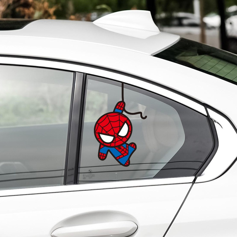 Miếng Dán Hình Người Nhện Marvel Độc Đáo Trang Trí Xe Hơi