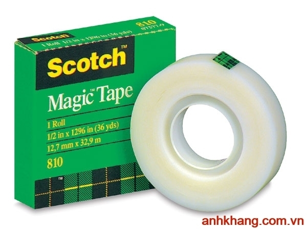 Băng keo 1 mặt 3M Scotch Magic Tape 810 (băng keo kỳ diệu)