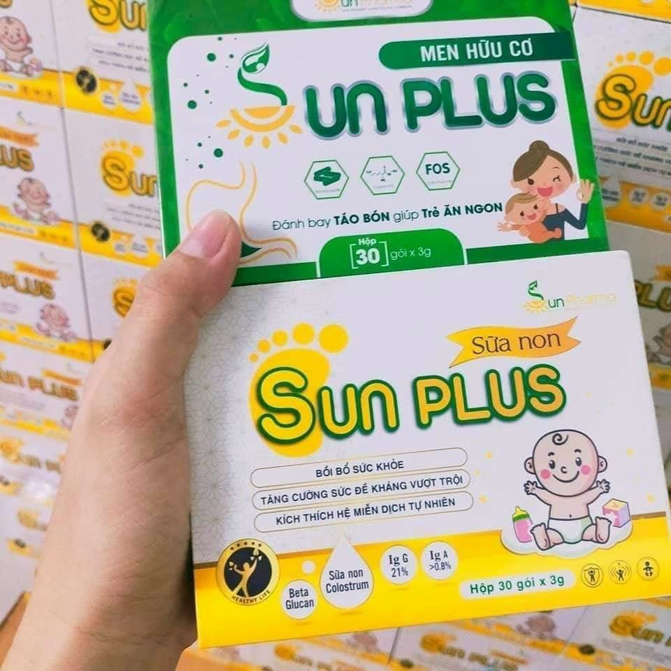 Combo Sữa Non và Men Hữu Cơ Sunplus Giúp Bé Ăn Khỏe, Ngủ Ngon, Tăng Cân Tốt
