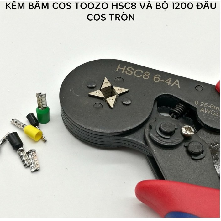 Combo Kìm Cos Pin   Cos Tròn    1500 Đầu Cos