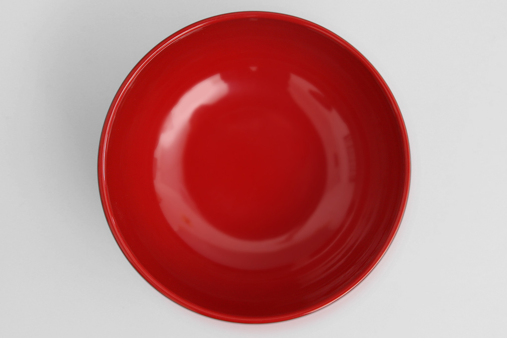 Bát cơm nhựa melamine đỏ đen 2 lớp - A106