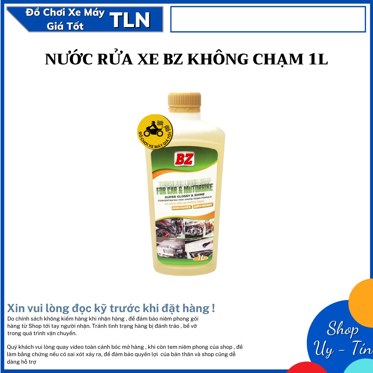 Dung dịch nước rửa xe bz không chạm siêu sạch 1 lít