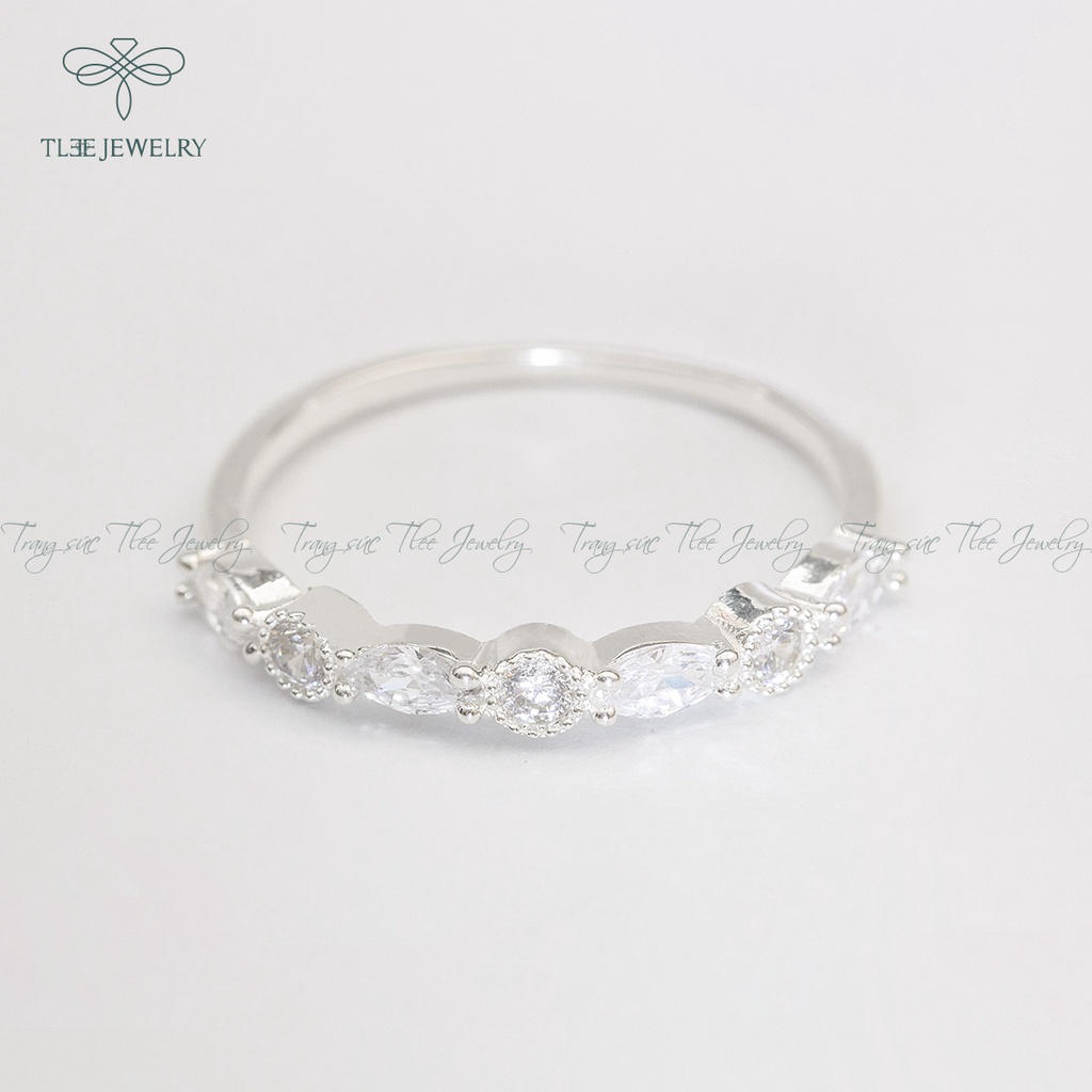 Nhẫn bạc nữ TLEE Gavia nạm đá lấp lánh cao cấp TleeJewelry A0158