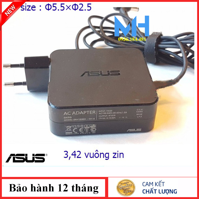 Sạc laptop Asus P450, P450C, P450CA, P550, P550C, P550CA, R300, R304L, R411M Vuông ZIN không giật chuột, không lag touchpad