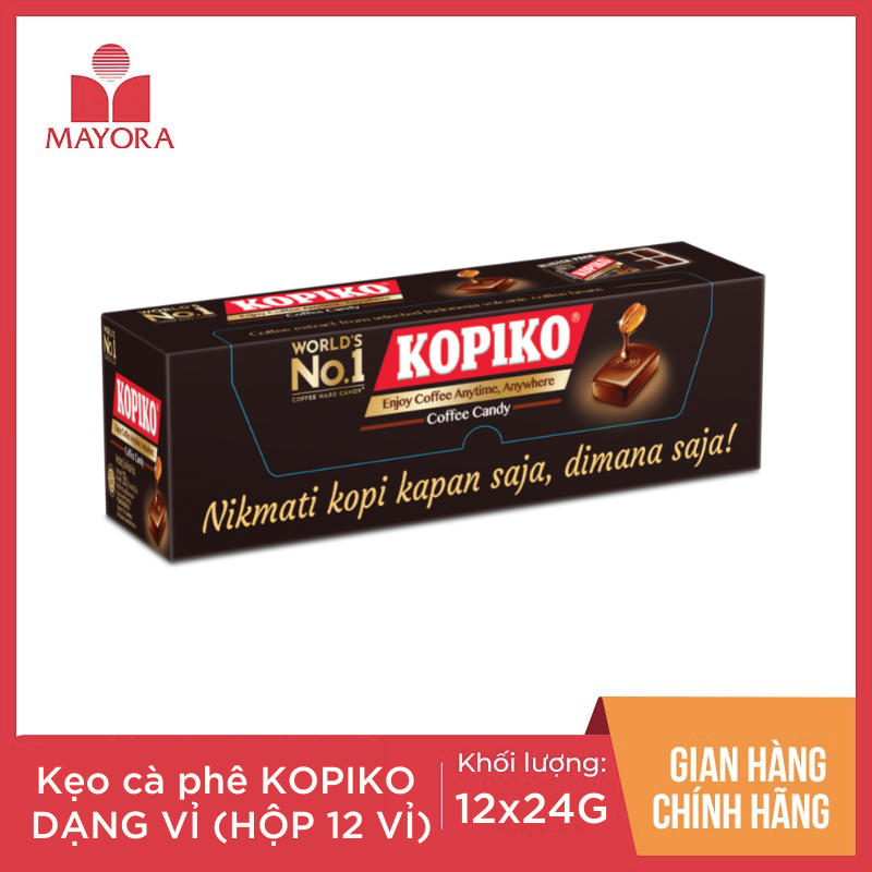 KẸO CÀ PHÊ KOPIKO DẠNG VỈ (HỘP 12 VỈ)