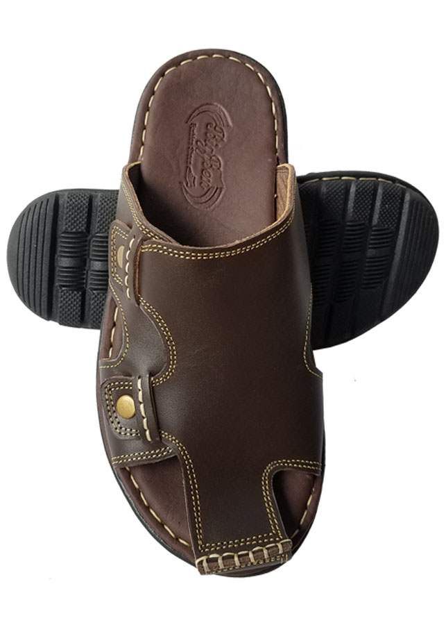 Dép nam bít mũi da bò thật BIGBEN cao cấp DN219