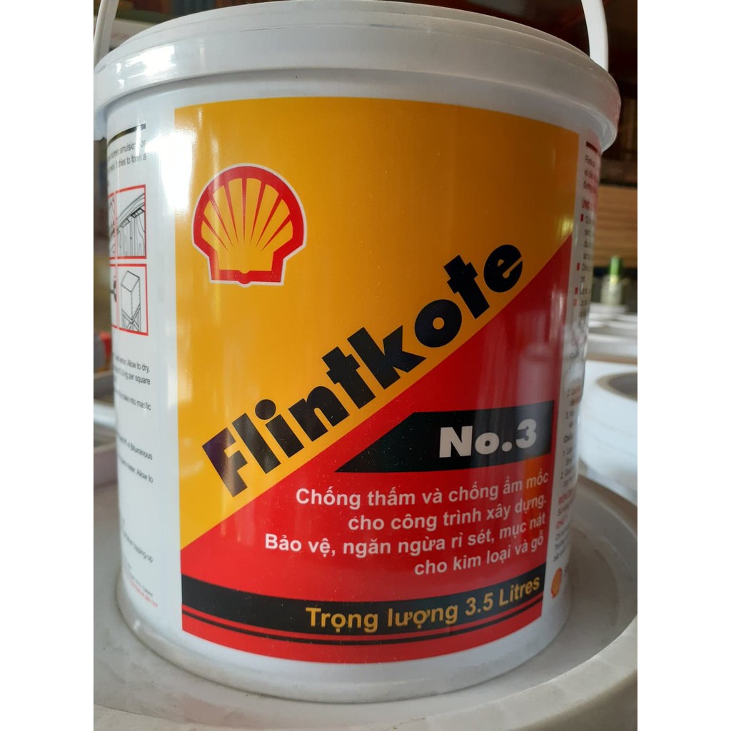Sơn chống thấm đa năng gốc Bitum Flintkote no3 lon 3,5 lít