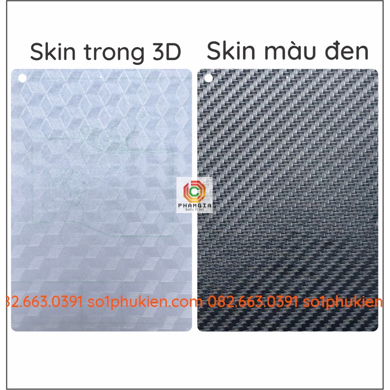 Miếng dán mặt lưng skin carbon Ipad 10.2