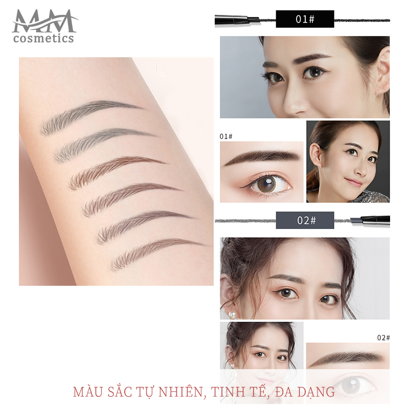 Bút kẻ mày Maycreate đa dụng với 2 đầu kẻ và chuốt lông mày