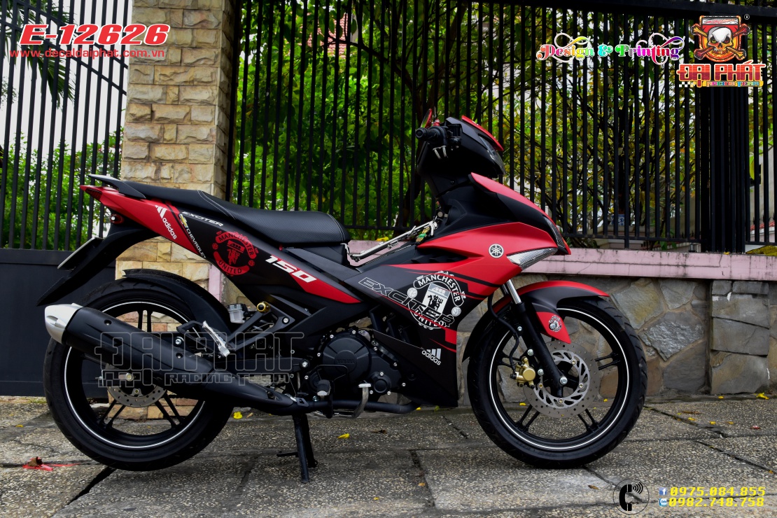 Tem Trùm Exciter 150 MU Đỏ Đen Nhám - E-12626