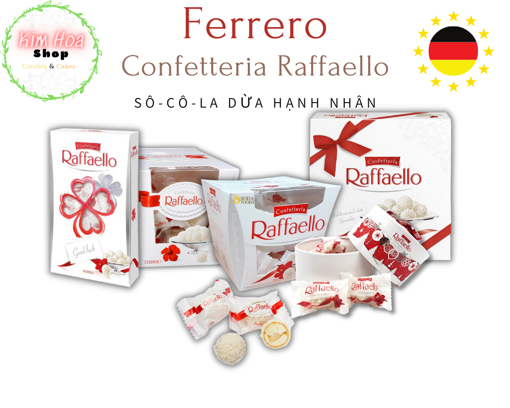 Sô-Cô-La Dừa nhân Hạnh Nhân socola FERRERO Confetteria Raffaello nhập khẩu