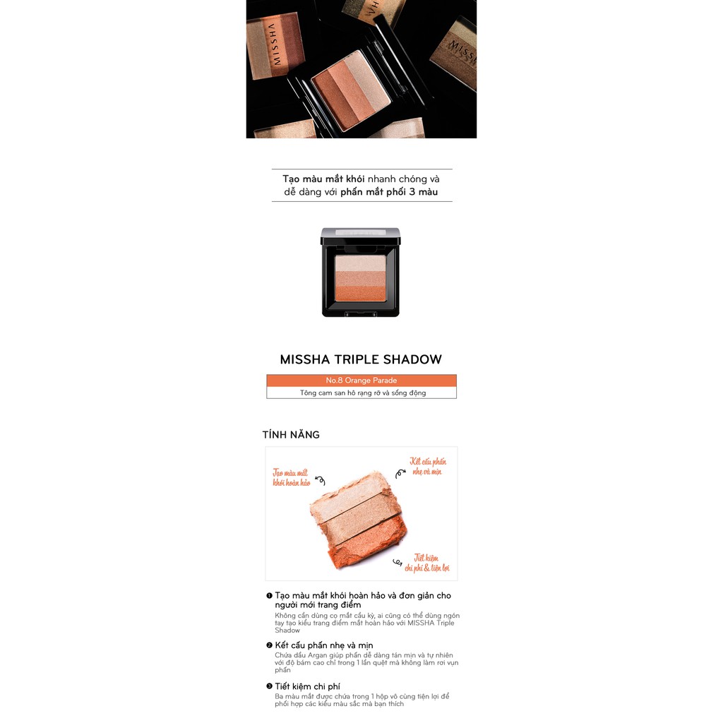 Phấn Mắt 3 Màu Hoàn Hảo MISSHA TRIPLE SHADOW PICKO