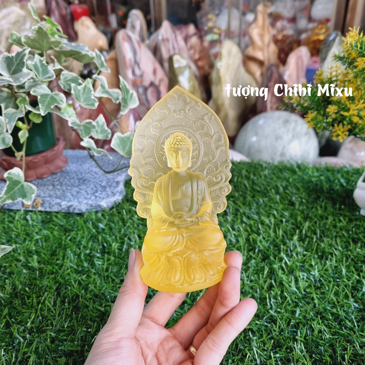 Tượng Phật ông / Quan Âm lưu ly 13cm