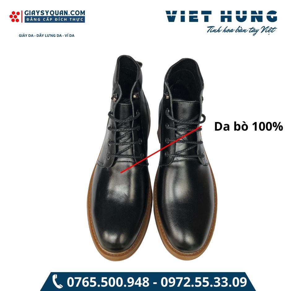 GIÀY DA ĐỐC NAM CỔ LỬNG DA BÒ NHẬP KHẨU 166