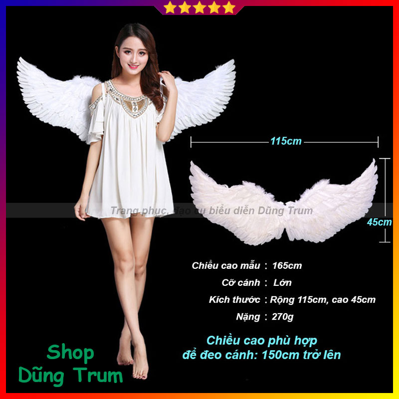 Cánh thiên thần cỡ lớn, hóa trang thiên thần