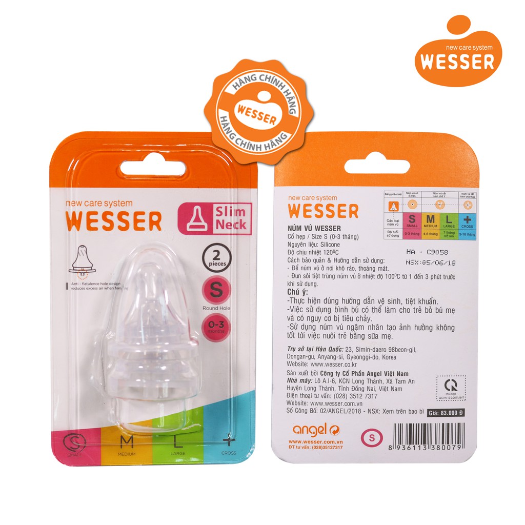 Núm vú Wesser Cổ hẹp size S