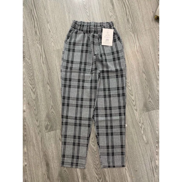 Quần Baggy Kẻ Caro Basic Thời Trang Dành Cho Nữ