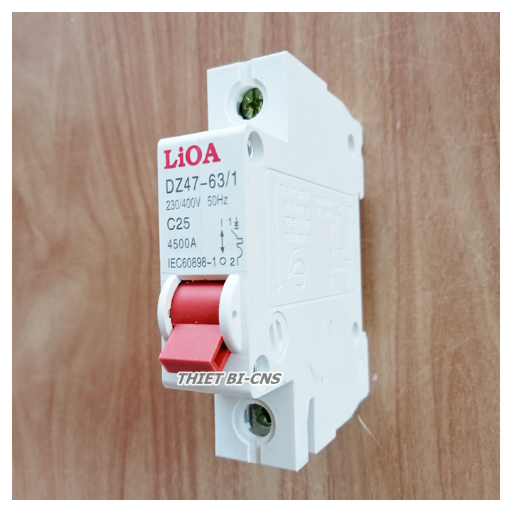 Cầu dao - Aptomat - tự động LiOA 1P 10A - 100A/4.5kA Chính hãng