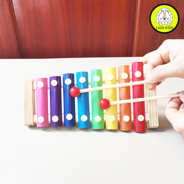 Đồ Chơi Gỗ Đàn Xylophone 8 Thanh Cho Bé