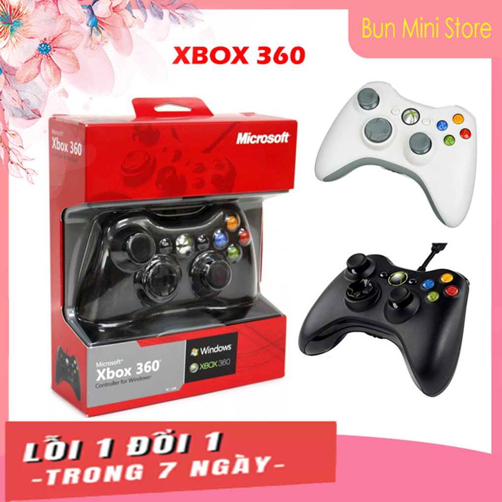 Tay cầm Chơi Game Microsoft Xbox 360 Full box Có Rung